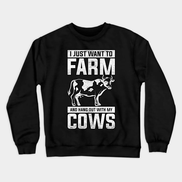 Farmer Retro Cows Crewneck Sweatshirt by shirtsyoulike